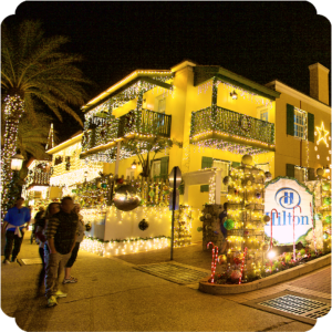 Hilton holiday lights in St. Augustine